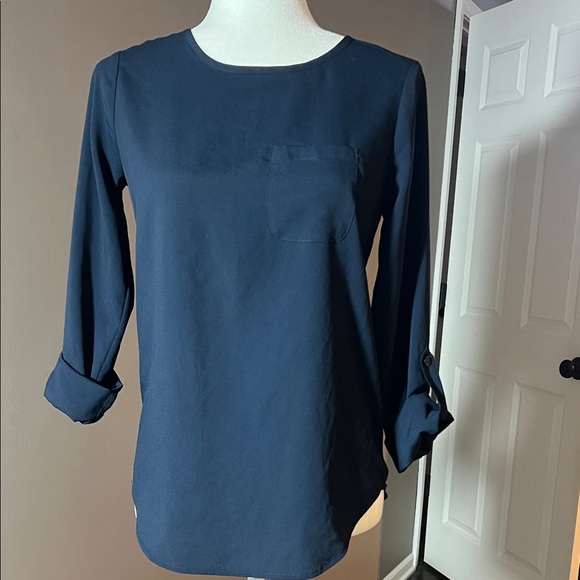 Van Heusen Dark Blue Women's Blouse - Picture 1 of 4